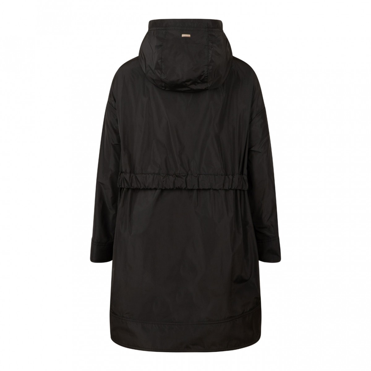 Black Hooded Raincoat
