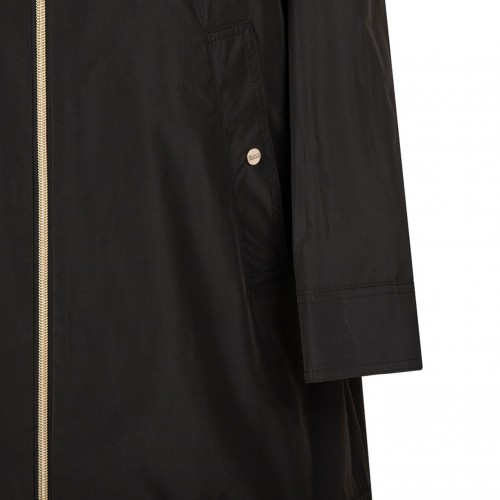 Black Hooded Raincoat