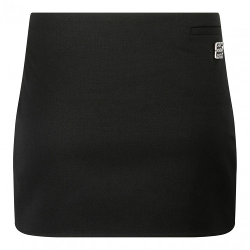 Black 4G-Plaque Miniskirt