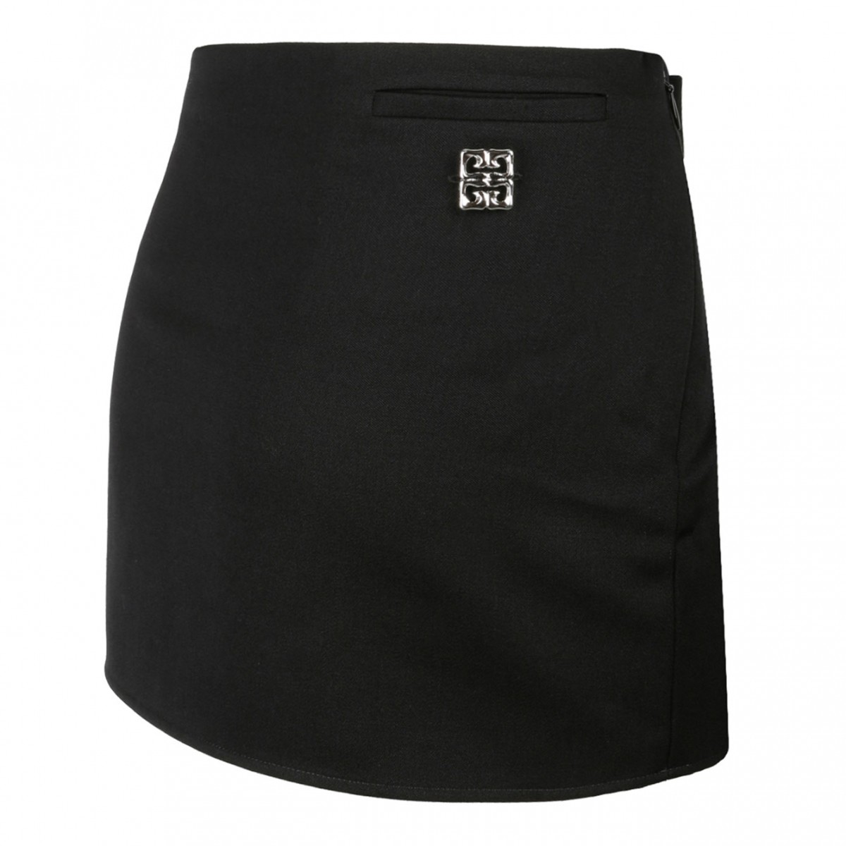 Black 4G-Plaque Miniskirt