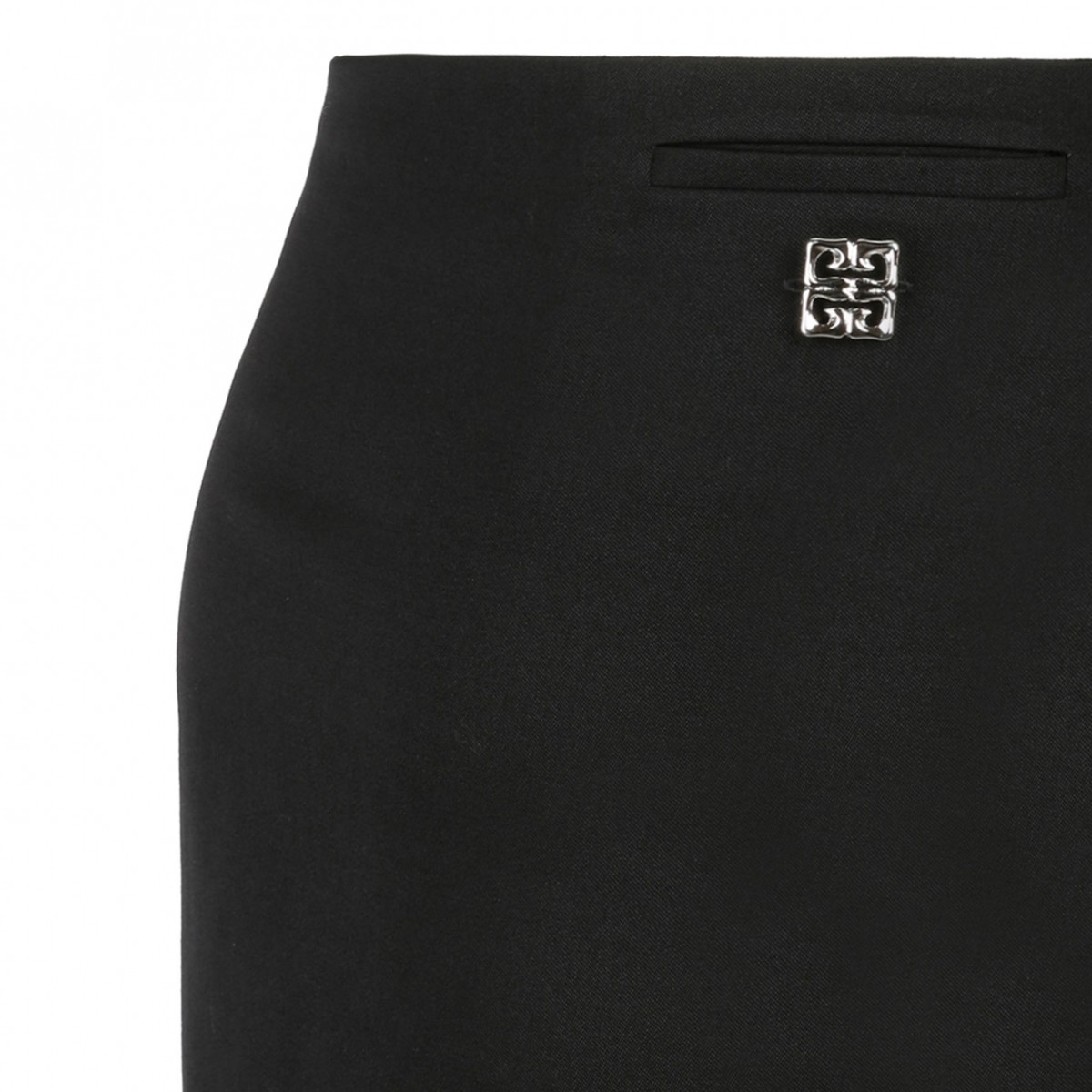 Black 4G-Plaque Miniskirt