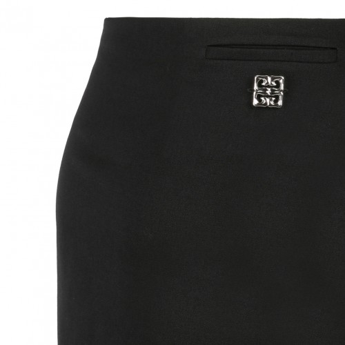 Black 4G-Plaque Miniskirt