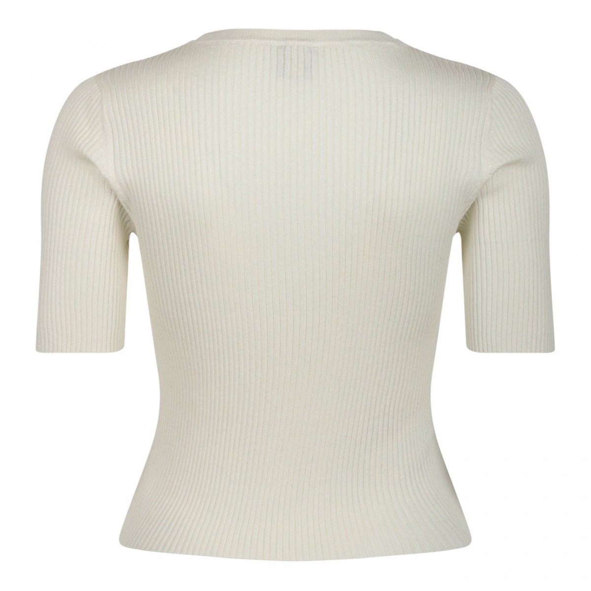 White Love Birds Ribbed Top