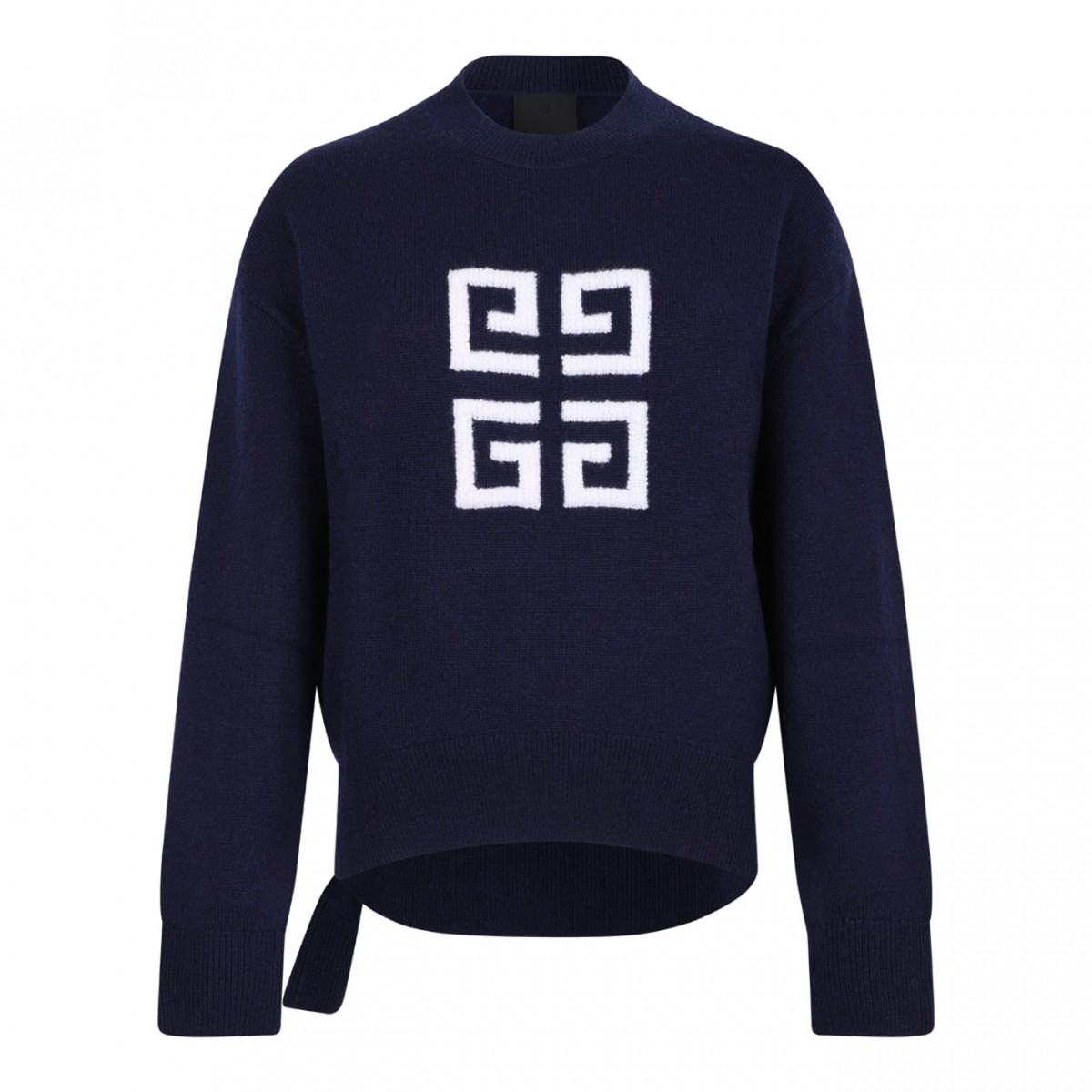 Navy and White 4G Cashmere Sweater