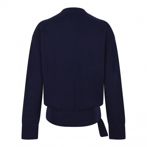 Navy and White 4G Cashmere Sweater