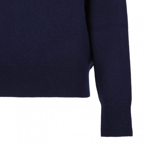 Navy and White 4G Cashmere Sweater