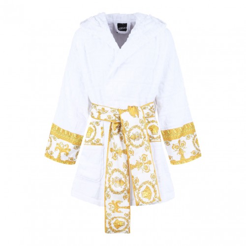 White Short Bathrobe I heart Baroque