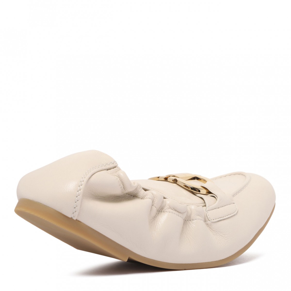 White Leather Loafers