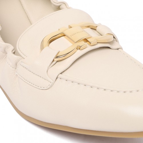 White Leather Loafers