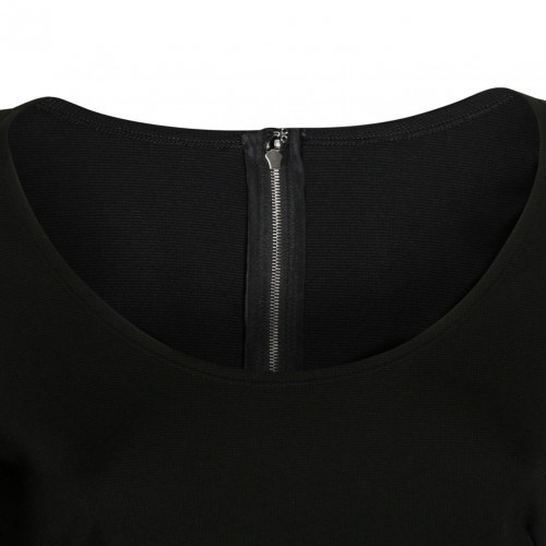 Black Stretch Jersey Mini Dress