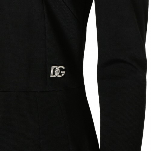 Black Stretch Jersey Mini Dress