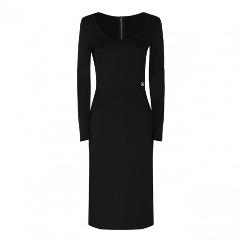 Black Stretch Jersey Mini Dress 2