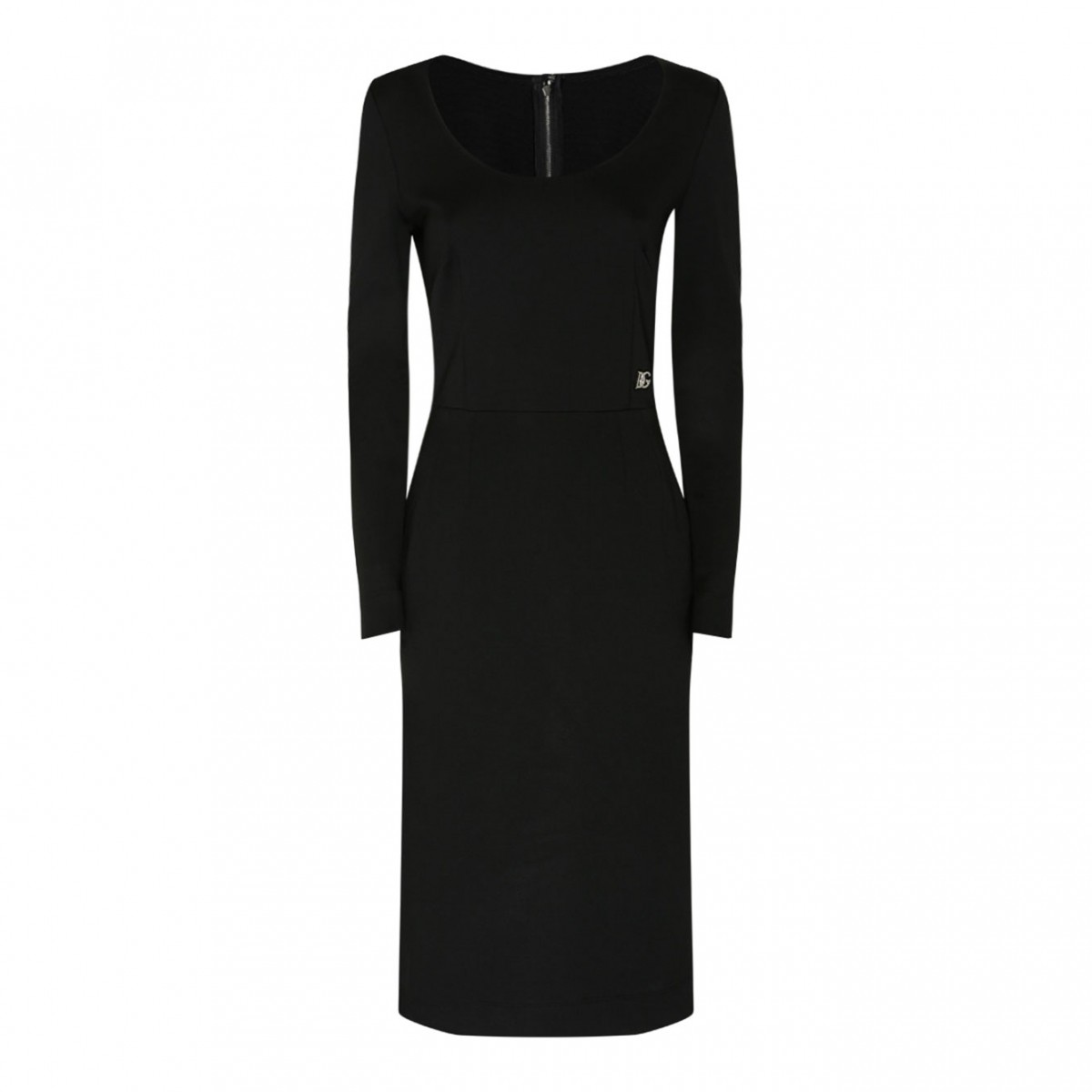 Black Stretch Jersey Mini Dress