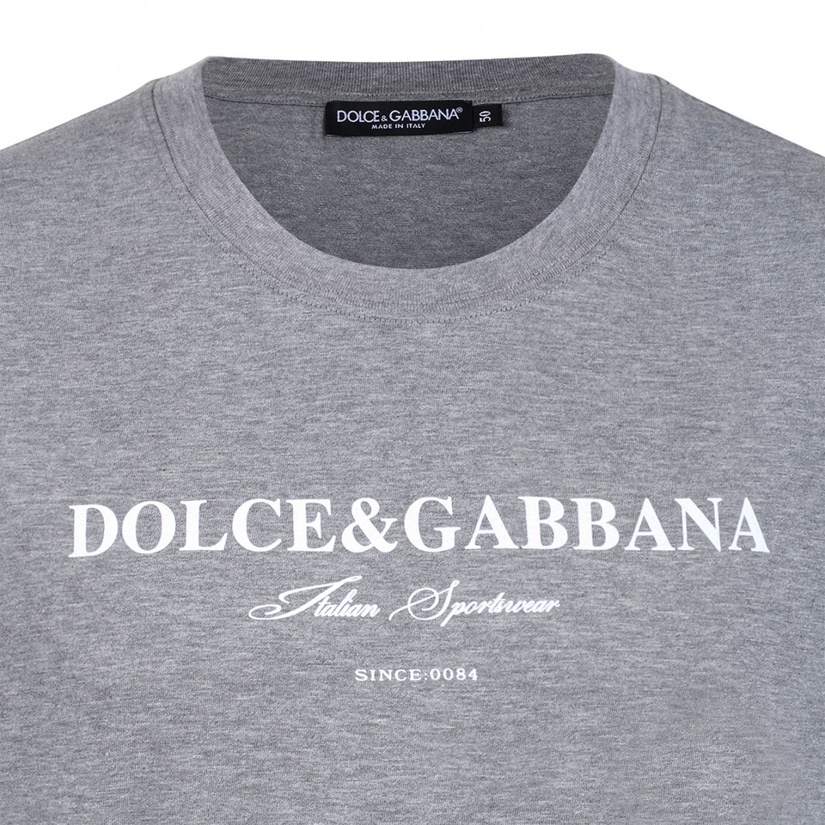 Melange Grey Logo Print T-Shirt