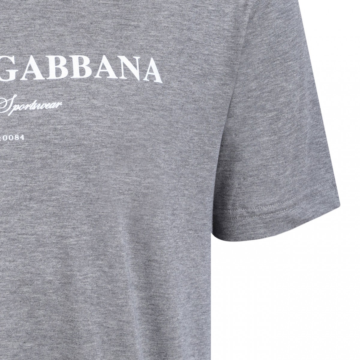 Melange Grey Logo Print T-Shirt
