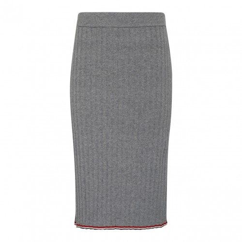 Light Grey Cashmere Pencil Skirt