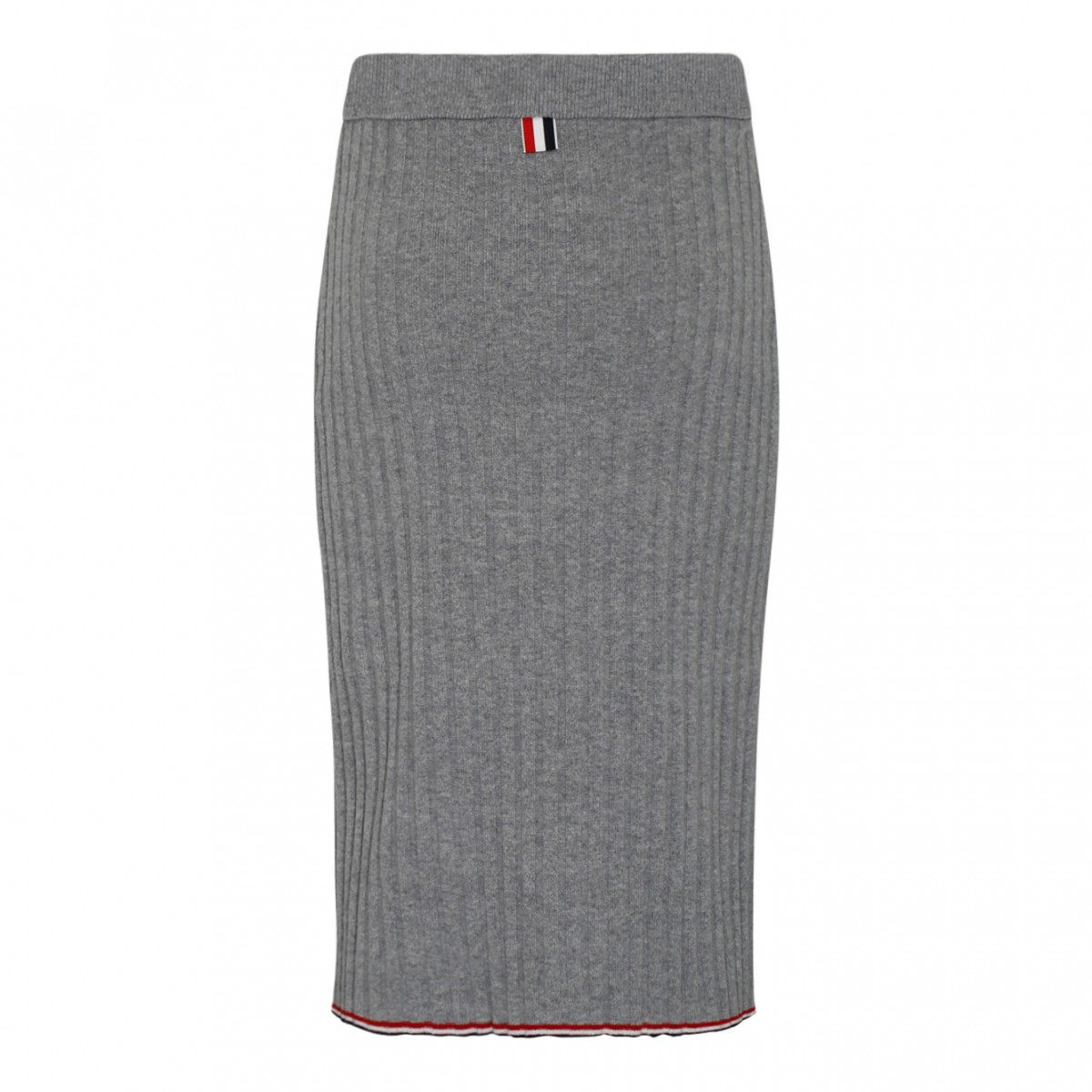 Light Grey Cashmere Pencil Skirt