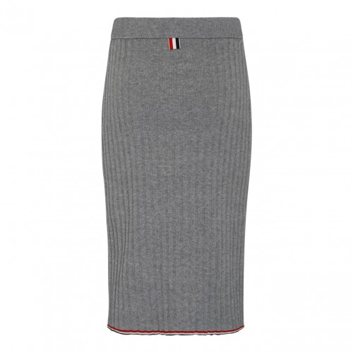Light Grey Cashmere Pencil Skirt
