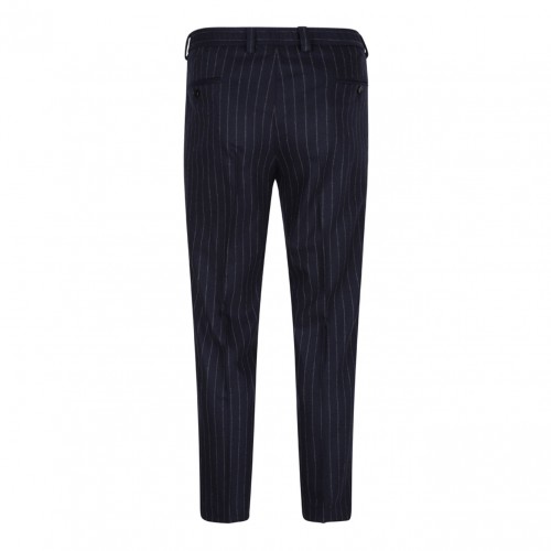 Black Striped Tailored Trousers