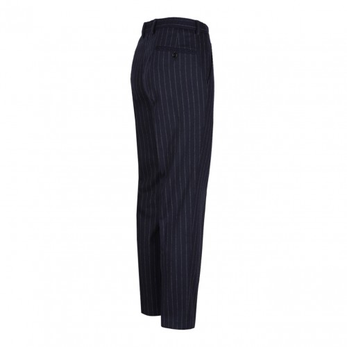 Black Striped Tailored Trousers