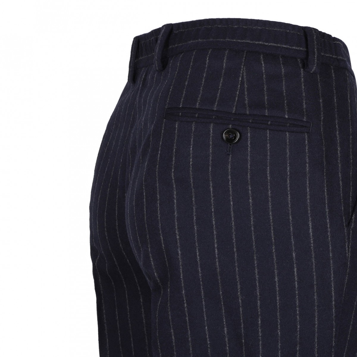 Black Striped Tailored Trousers