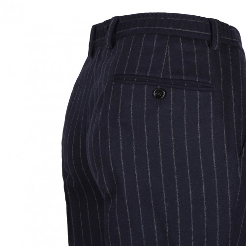 Black Striped Tailored Trousers