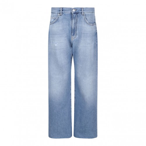 Blue Wide Leg Jeans