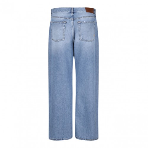 Blue Wide Leg Jeans