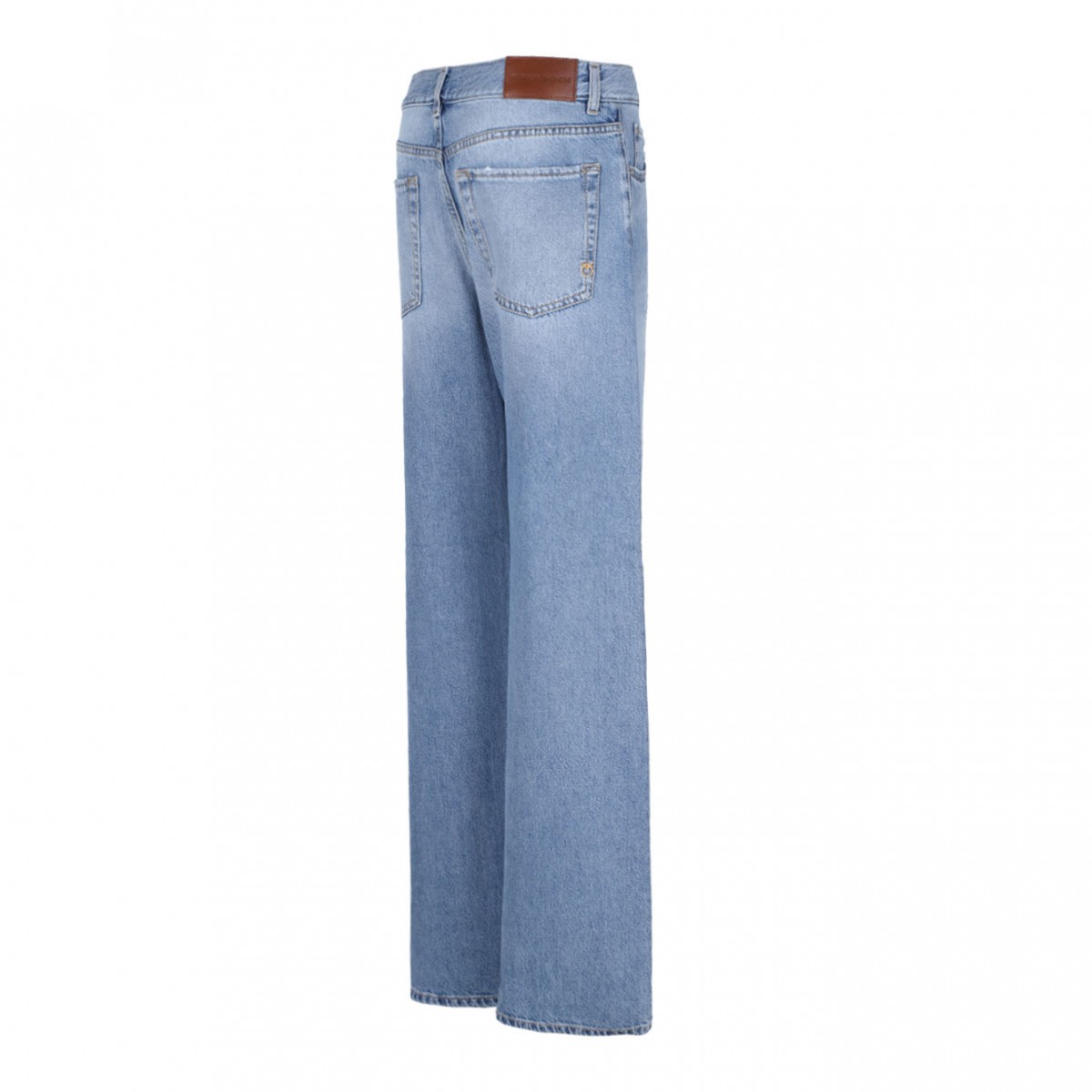 Blue Wide Leg Jeans
