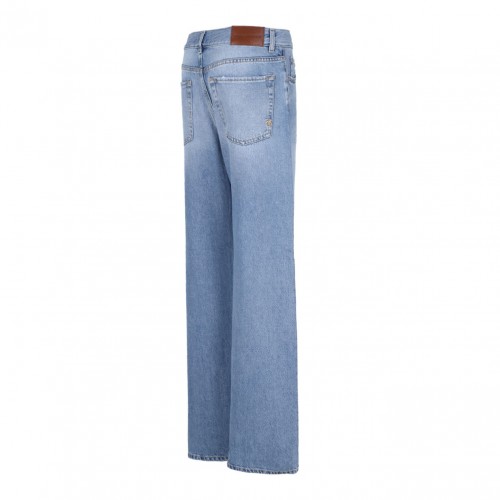 Blue Wide Leg Jeans