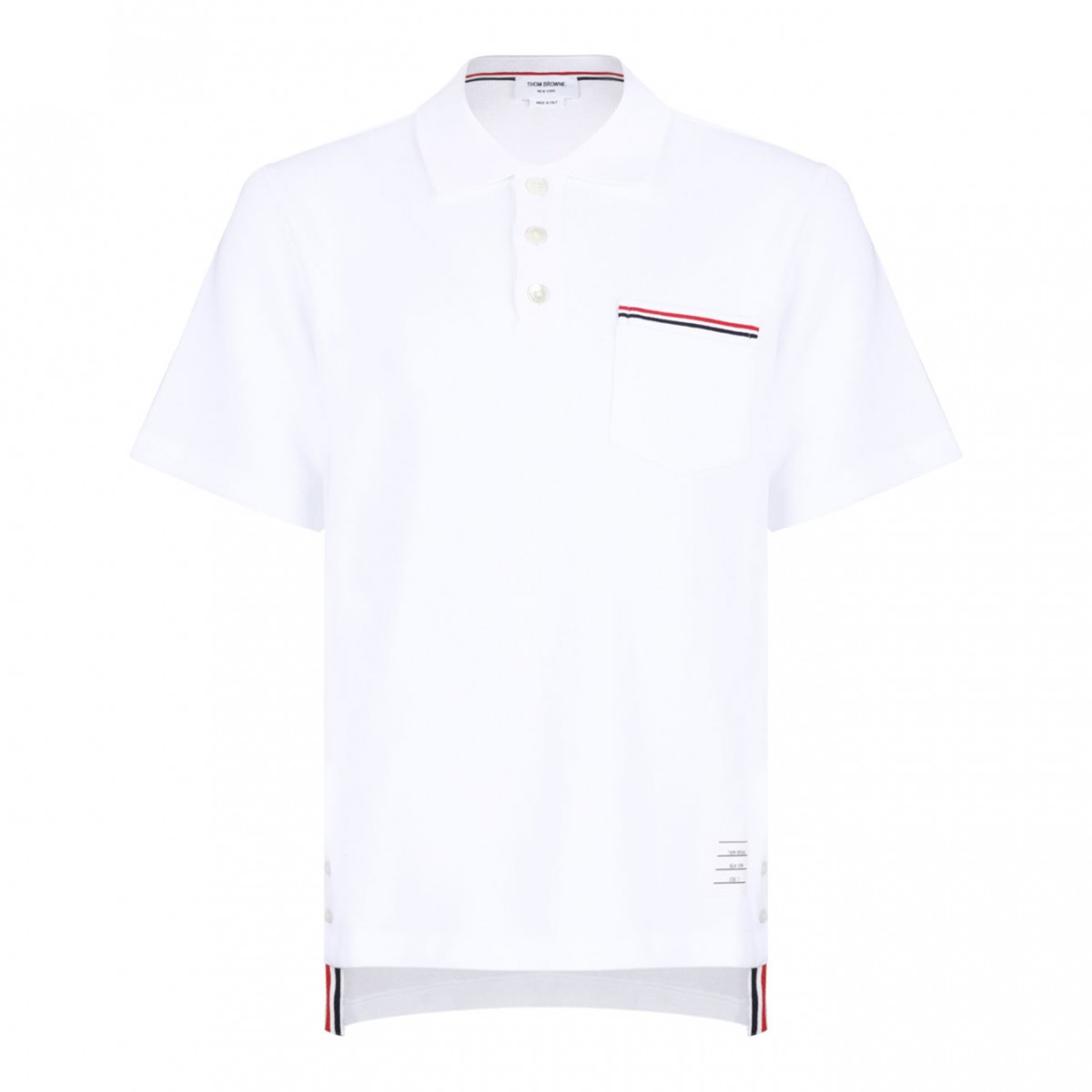 White RWB Stripe Polo Shirt