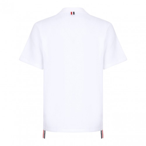 White RWB Stripe Polo Shirt 2
