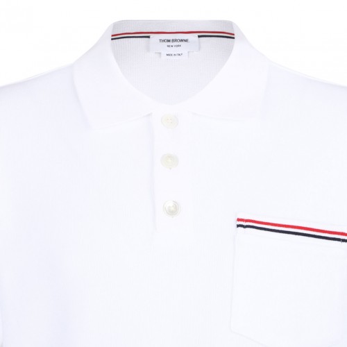 White RWB Stripe Polo Shirt