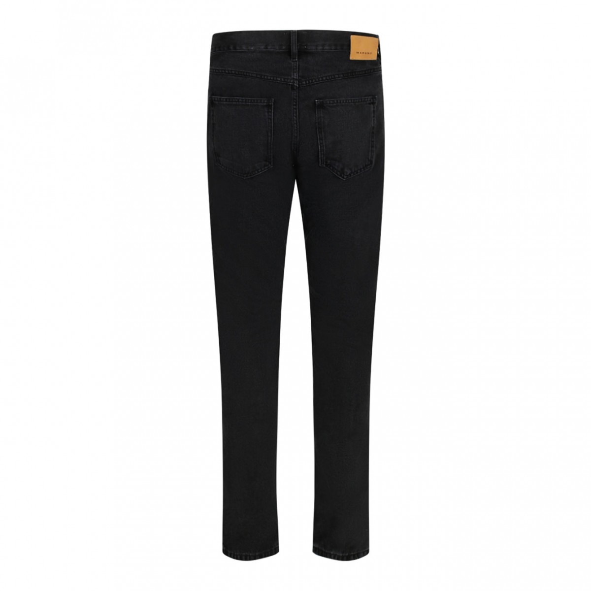 Faded Black Cotton Washed Jeans