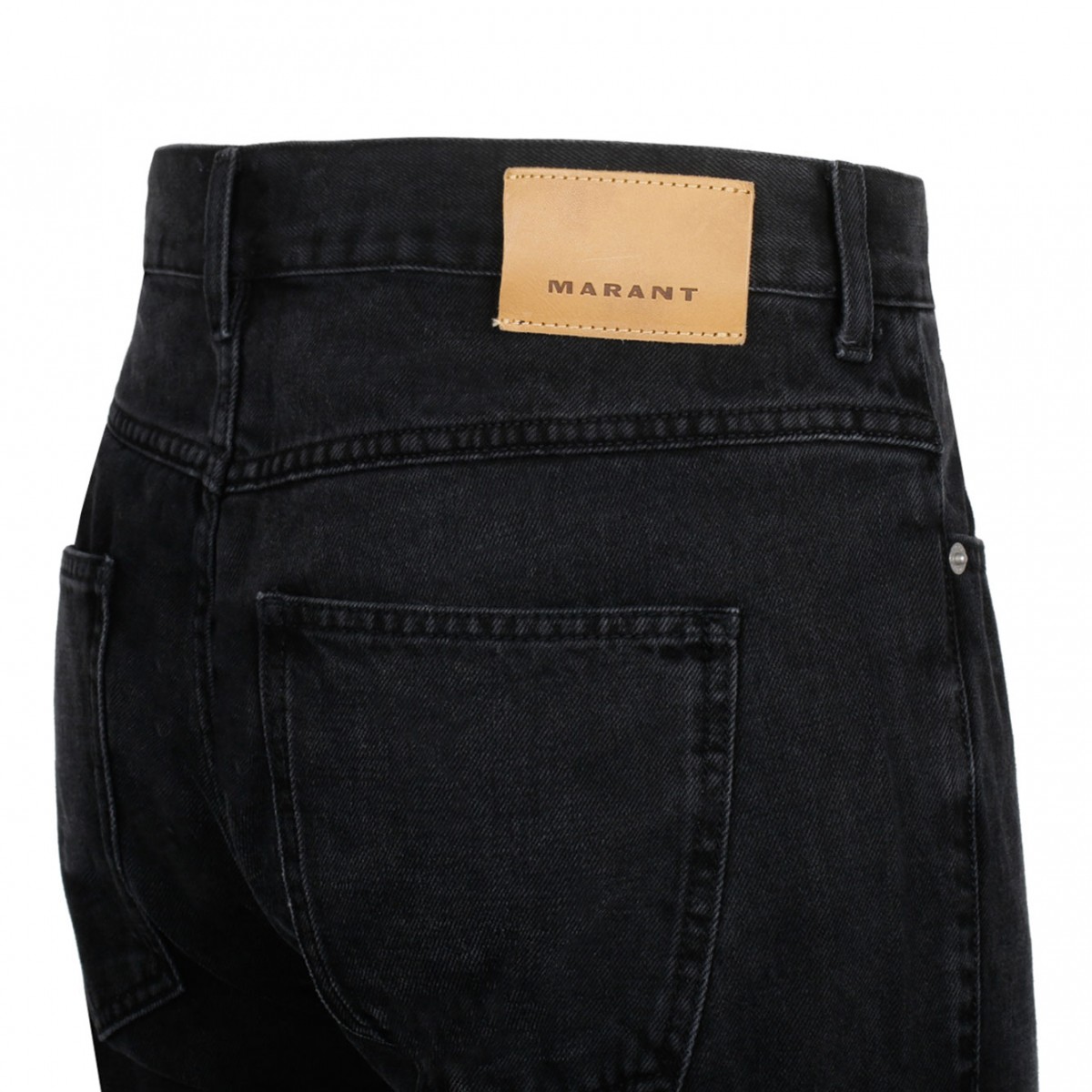 Faded Black Cotton Washed Jeans