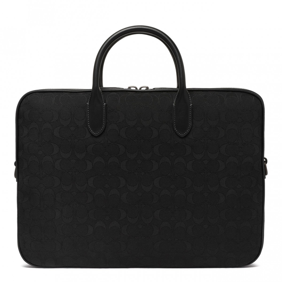 Black Theo Signature Jacquard Work Bag