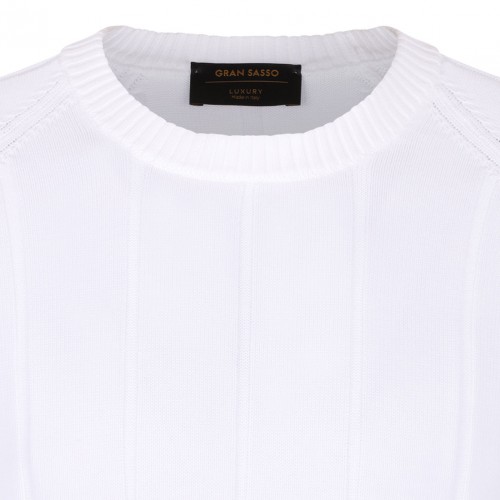 White Knitwear Sweater