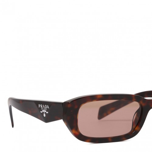 Brown Geometric Sunglasses