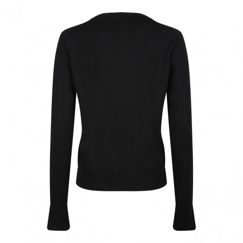 Black Logo Embroidered Jumper 2