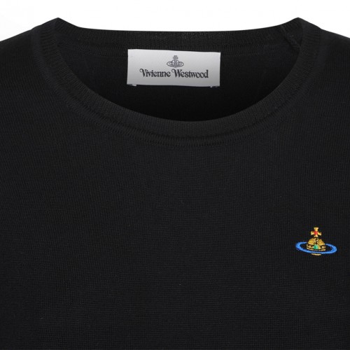 Black Logo Embroidered Jumper