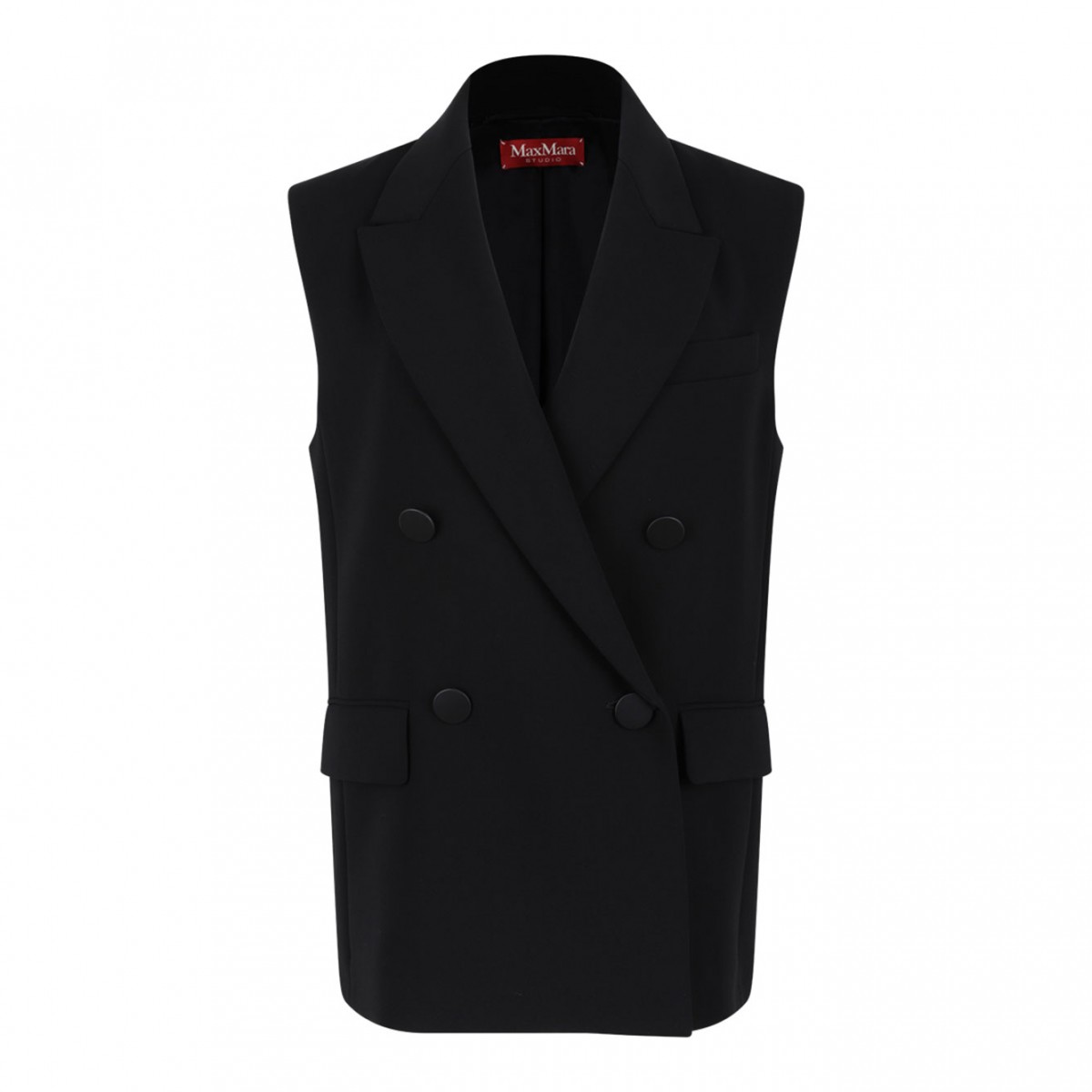 Black Sleeveless Blazer