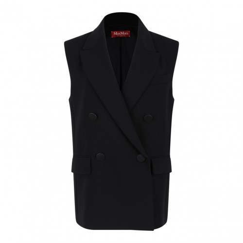 Black Sleeveless Blazer