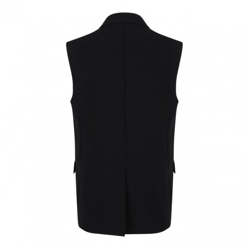 Black Sleeveless Blazer 2