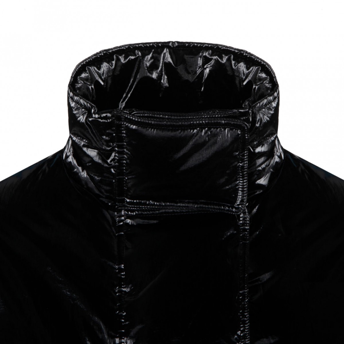 Black Shiny Padded Coat