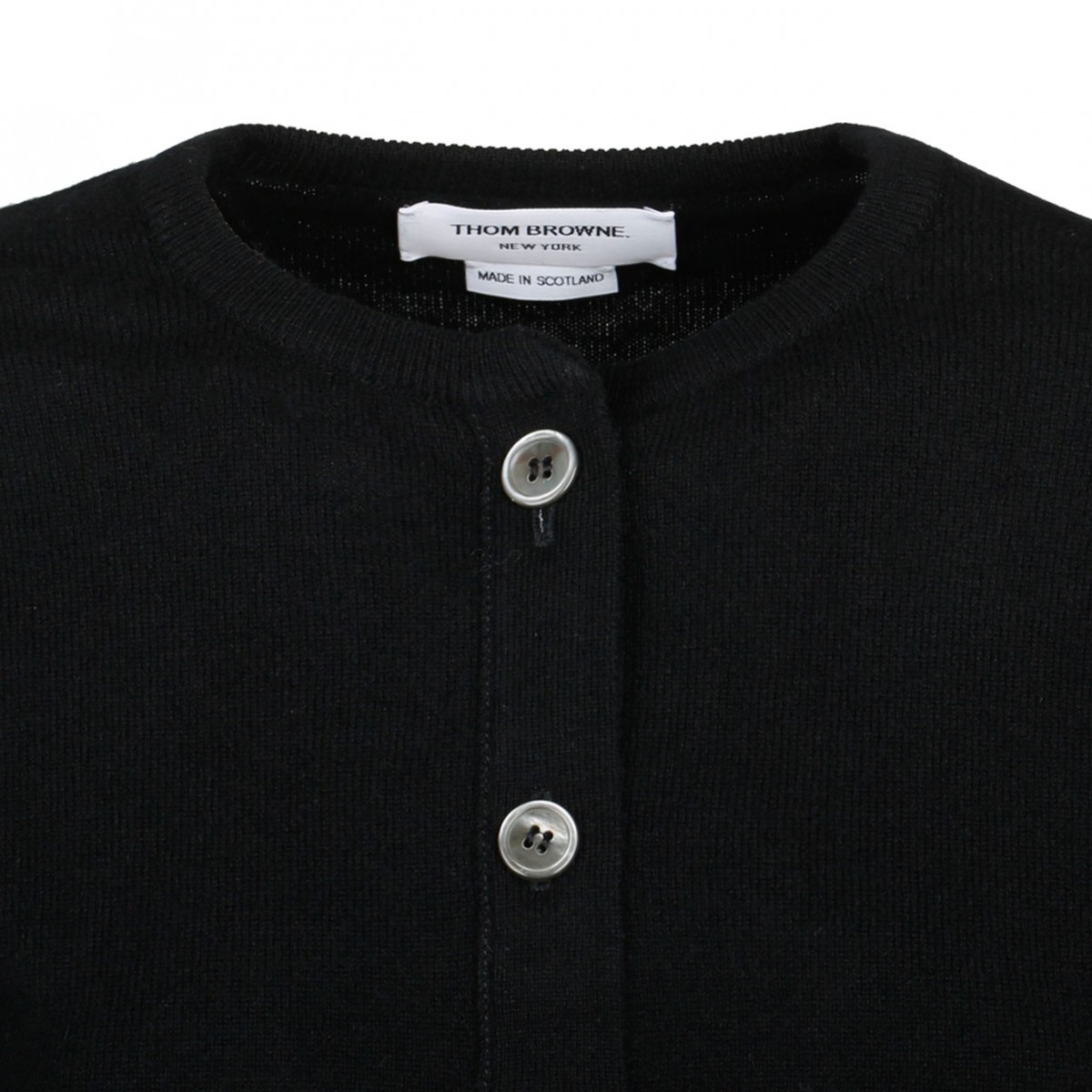 Black Crew Neck Cardigan