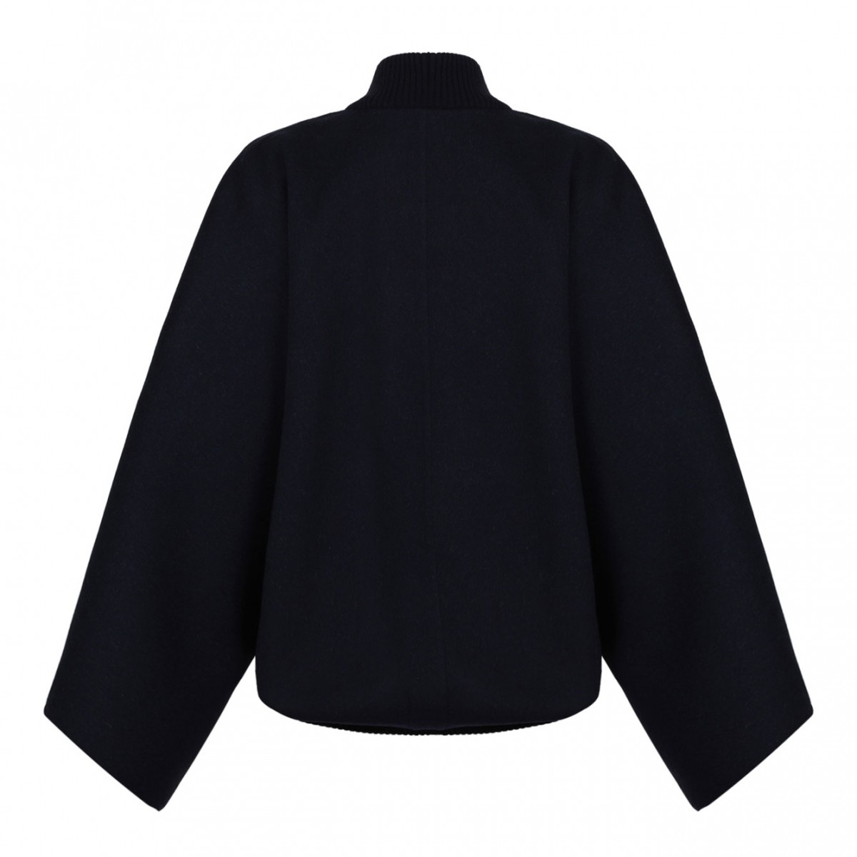 Navy Blue Cape Effect Coat