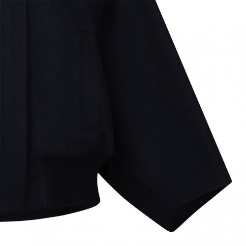 Navy Blue Cape Effect Coat