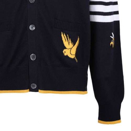 Navy Blue Knit Cardigan