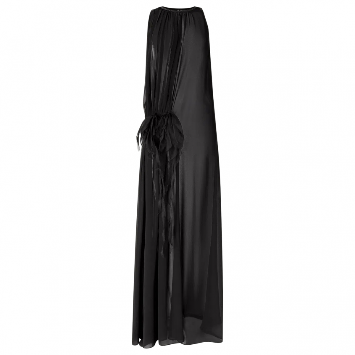 Black Long Embroidered Dress