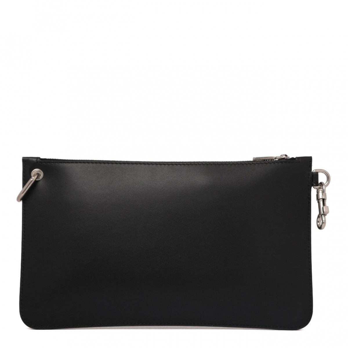 Black Logo Lettering Clutch Bag